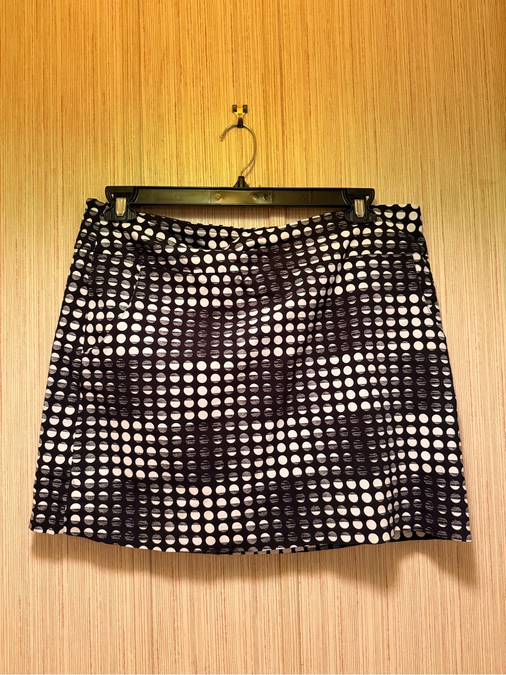 Polka Dot Black & White A-Line Skort
